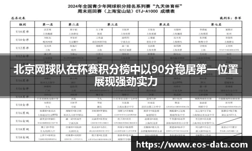 北京网球队在杯赛积分榜中以90分稳居第一位置展现强劲实力